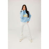 Women's Retro Ski Knit Cropped Turtleneck Sweater