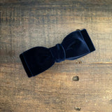 Double Velvet Bows, Burgundy/Navy Bundle Set