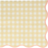 Set of 12 Gingham Large Napkins