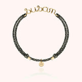 Personalized Lurex Cord Bracelet, Yellow Gold-Filled