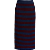 PIA STRIPE TUBE SKIRT | NAVY + MERLOT | ONE LEFT!