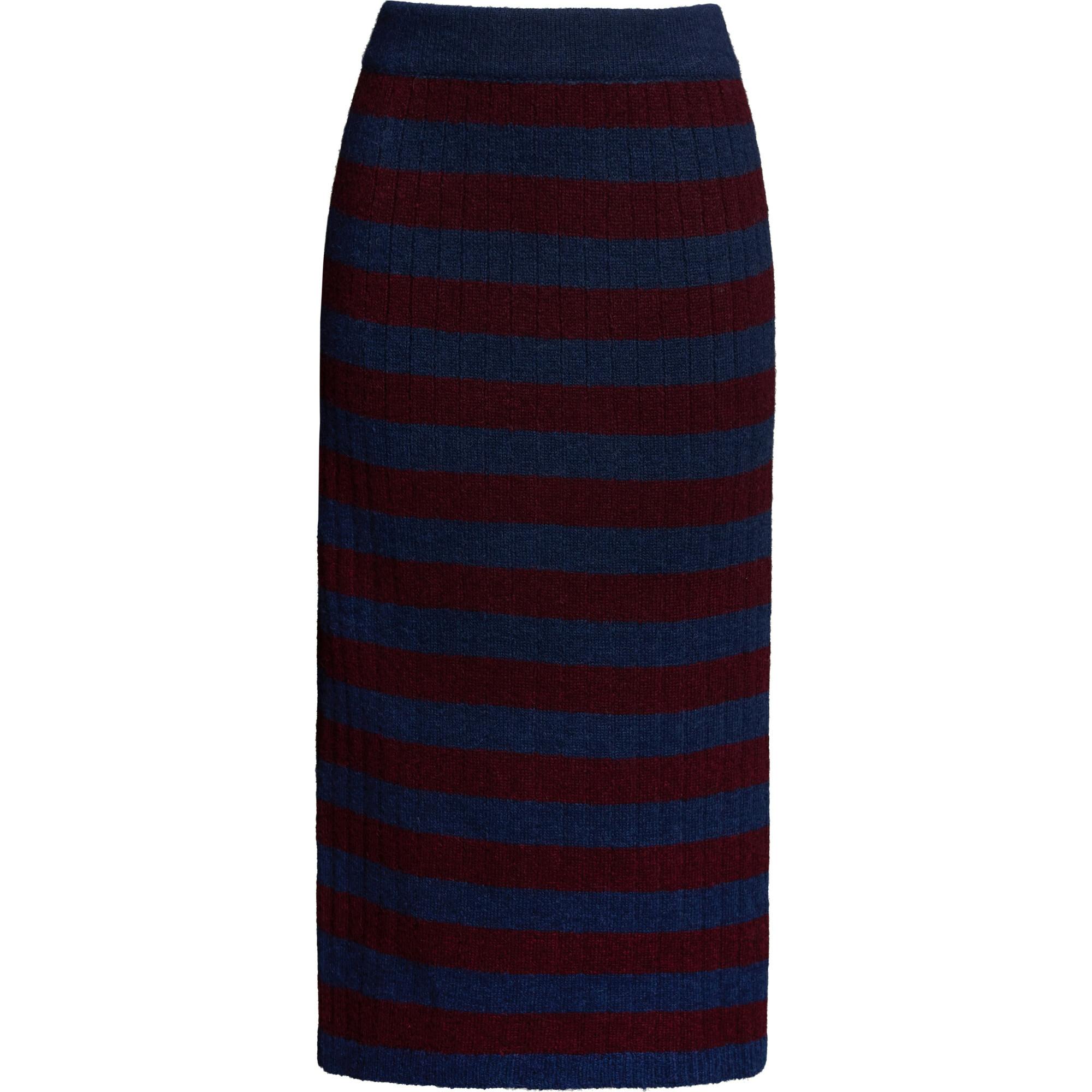 PIA STRIPE TUBE SKIRT | NAVY + MERLOT | ONE LEFT!