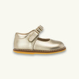 Toddler Bow Mary Jane | Gold Leather