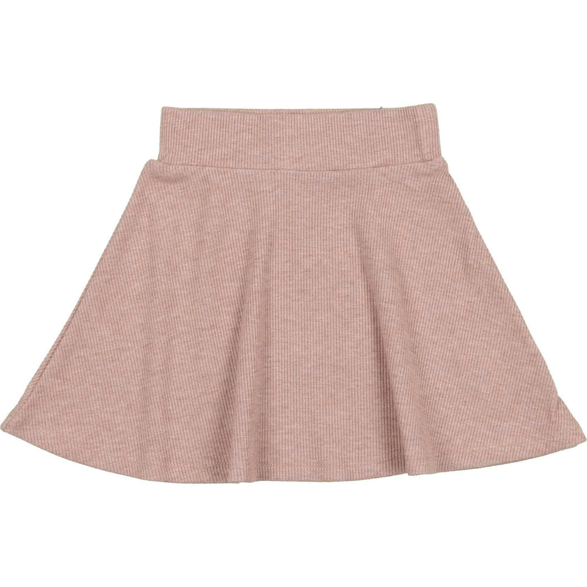 Soft Ribbed A-Line Short Skirt