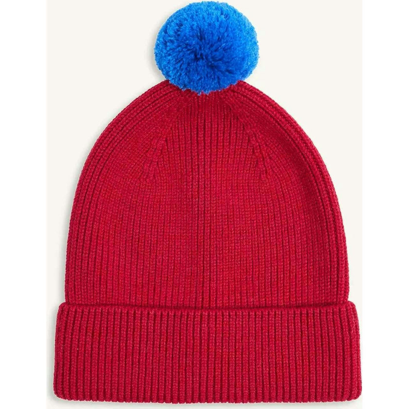 children's merino beanie - cherry pop
