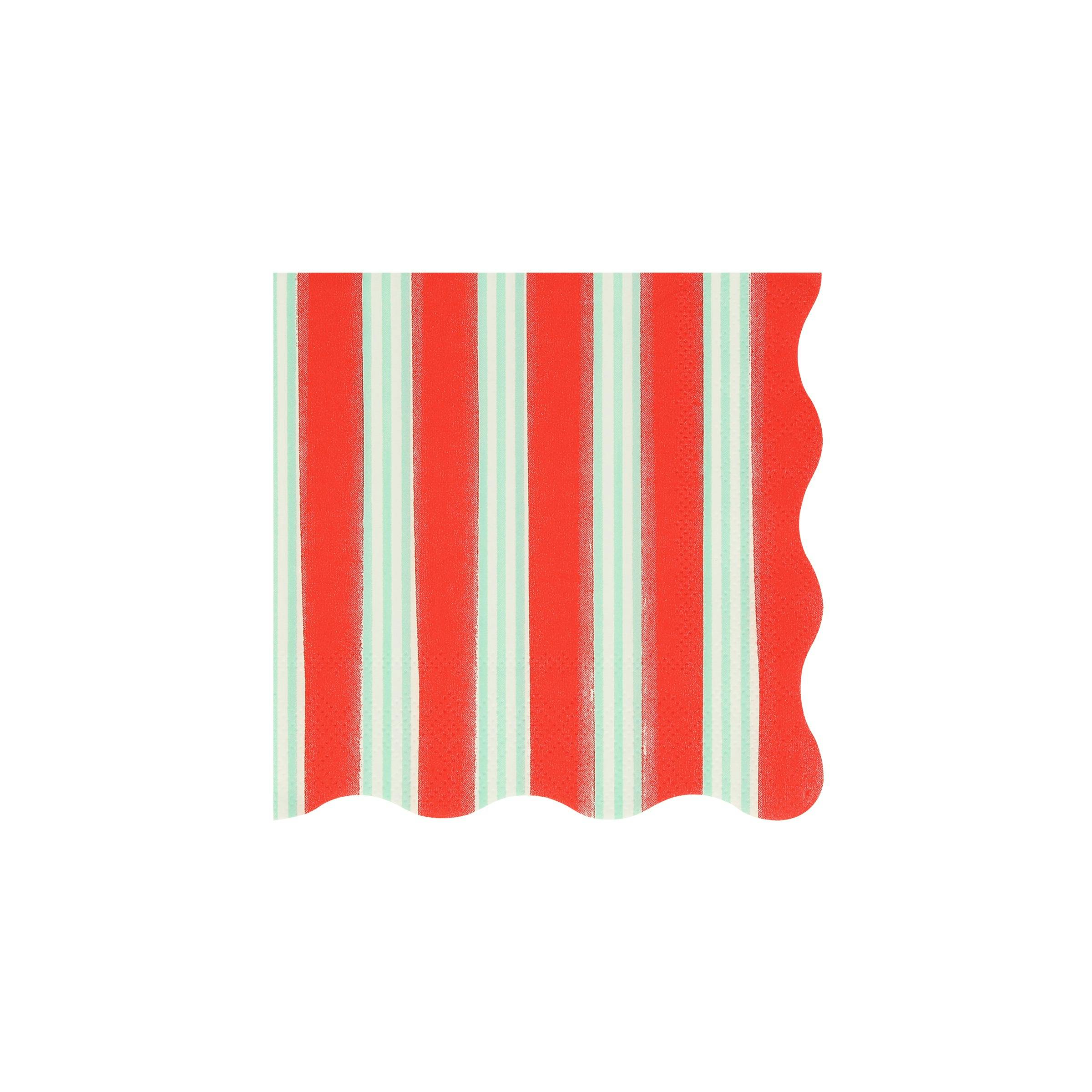 Festive Stripe Small Napkins