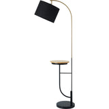 Danna 65" Modern Metal Arc Floor Lamp with Table and USB Port