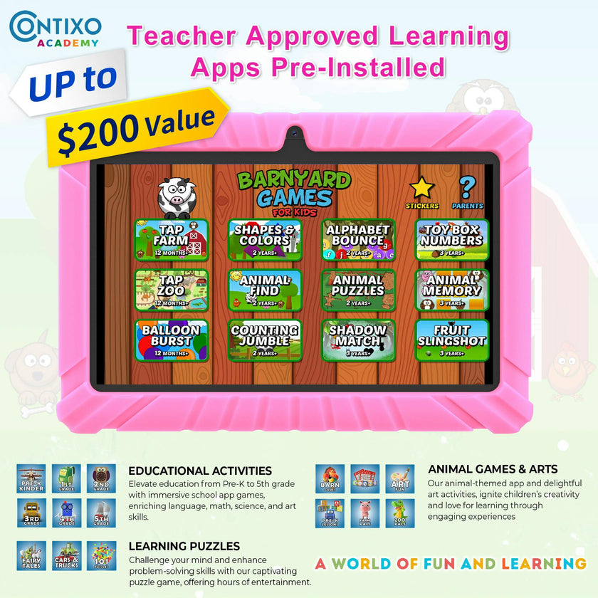 Contixo V8 32GB 7"" Kids Contixo Academy Tablet
