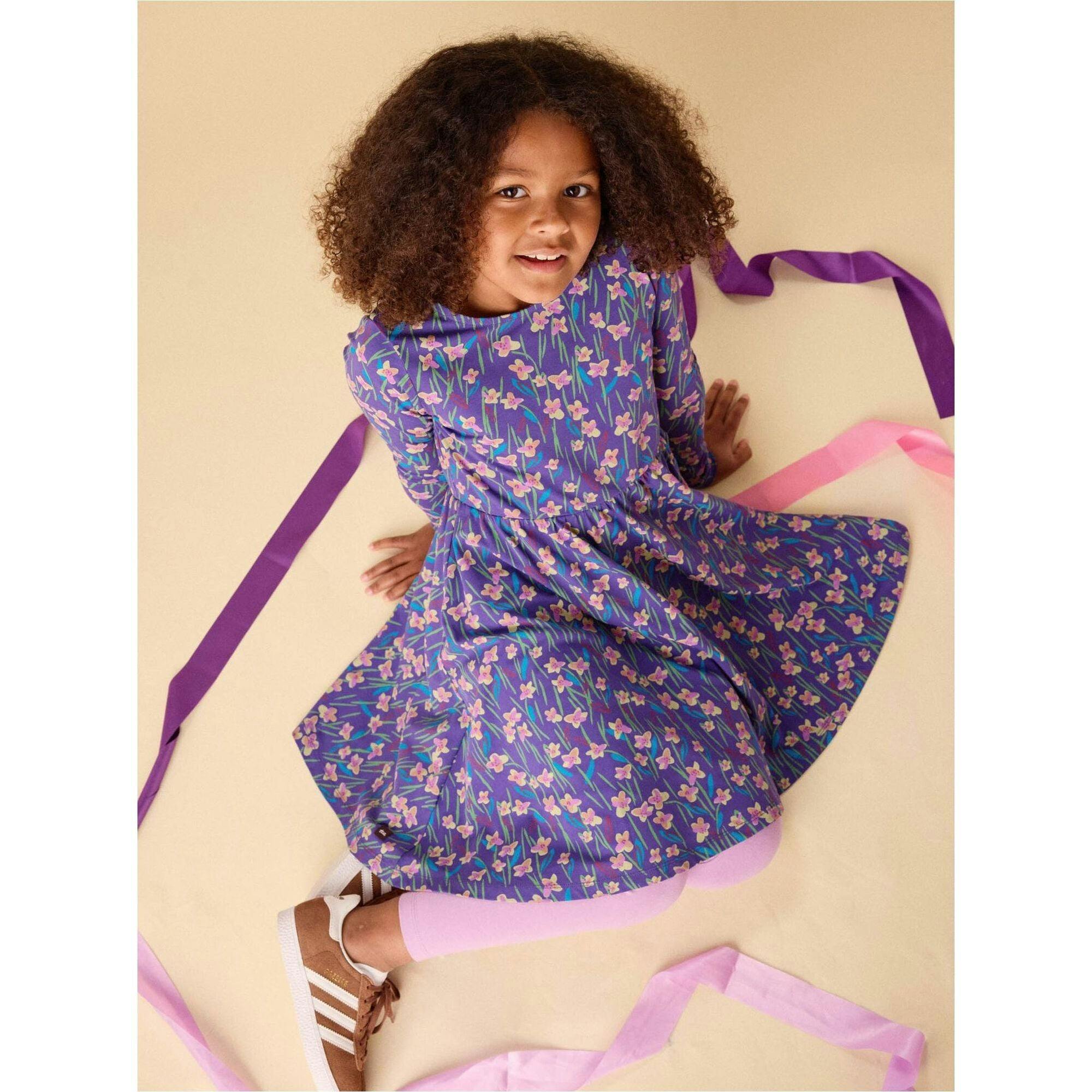 Printed Ballet Dress, Purple