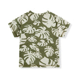 Island Leaf Silhouette Slub Cotton Pocket Tee