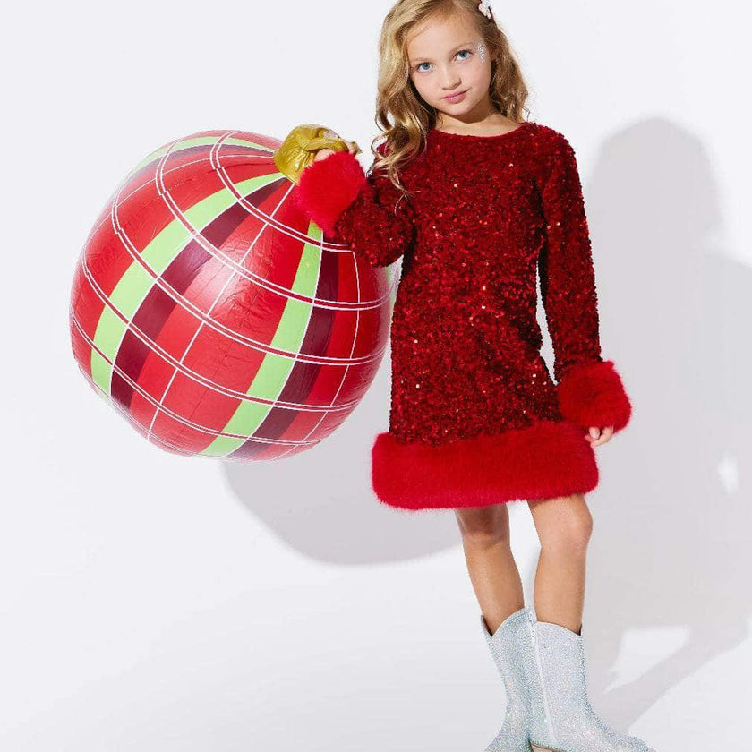 Ruby Shimmer Dress