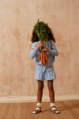 Popcorn Knit Cardigan | Sky