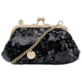 Girls Black Sequin Bag