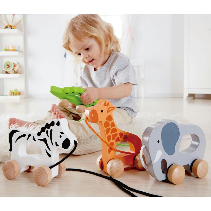 Hape: Push & Pull - Orange - Wooden Toy