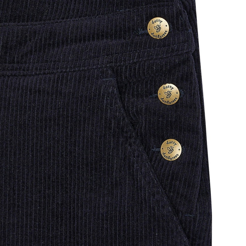 Adult Navy Chunky Cord Overalls