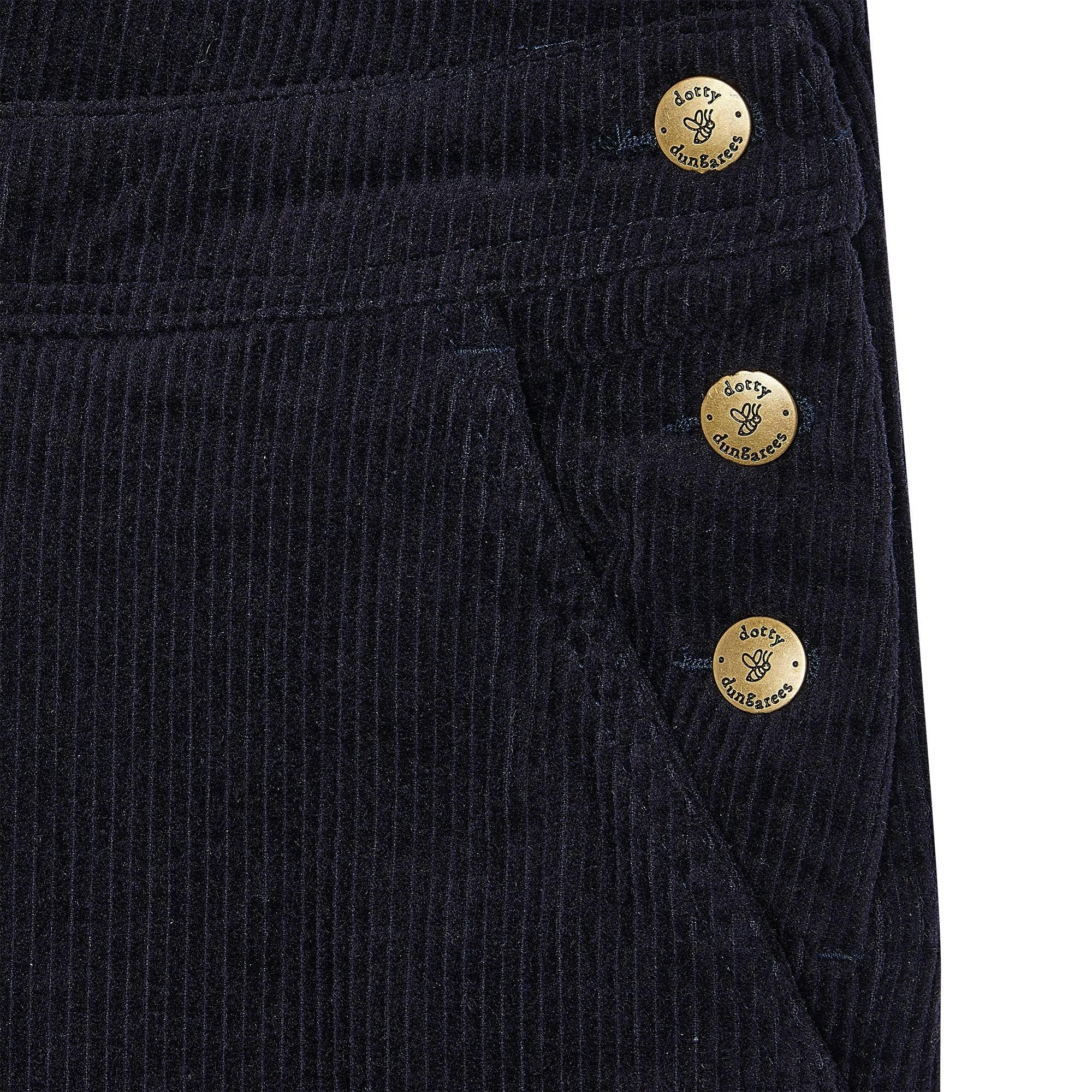 Adult Navy Chunky Cord Overalls