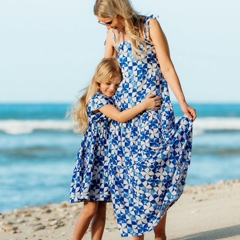 The Greece - Girls Smocked Waist Sun Dress