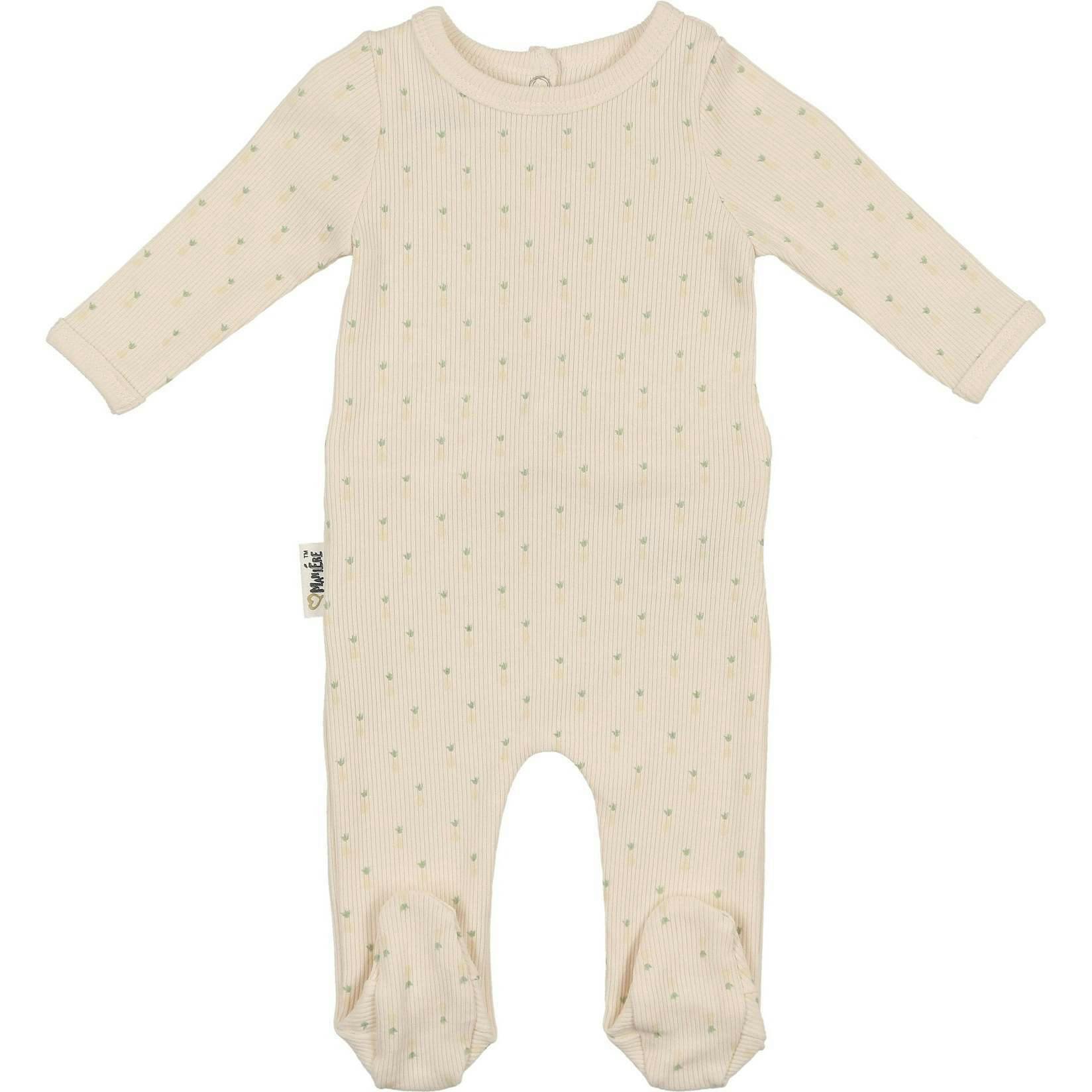 Ribbed Pineapple Footie and Beanie Set