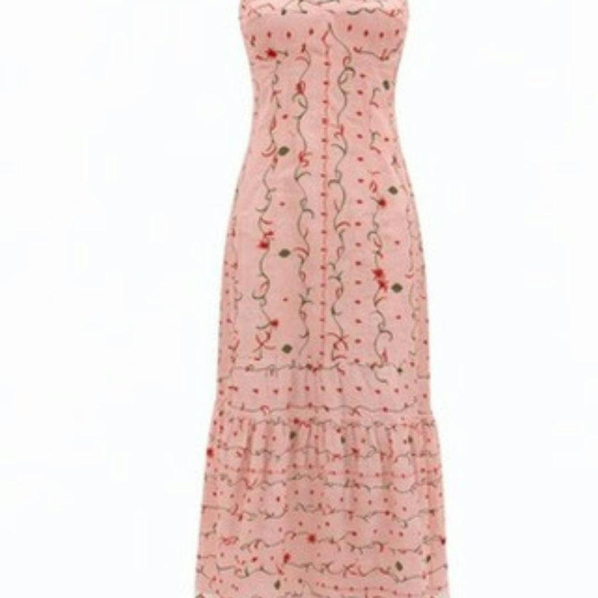 Zoe Pink Petal Floral Midi Dress