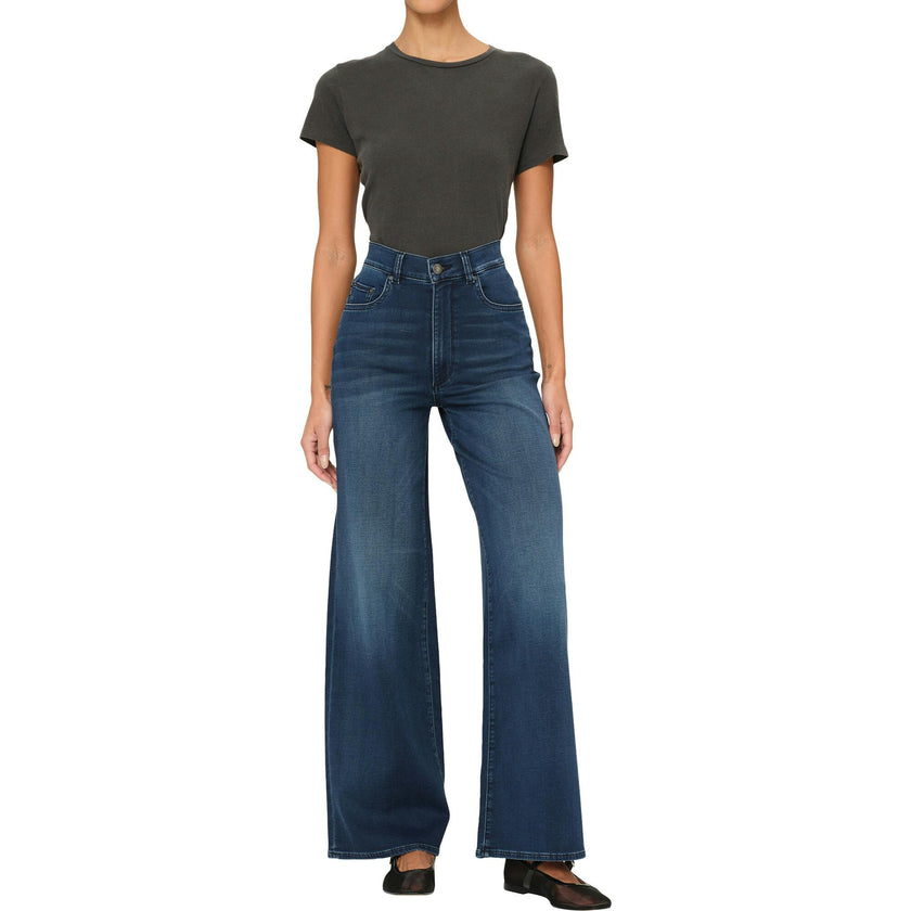 Hepburn Wide Leg High Rise 32" Jeans | Stream