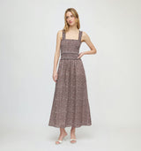 The Azalea Maxi Nap Dress - Chocolate Ditsy Thistle