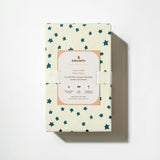Crib Sheet in GOTS Certified Organic Brushed Cotton in Ivory with Navy Stars
