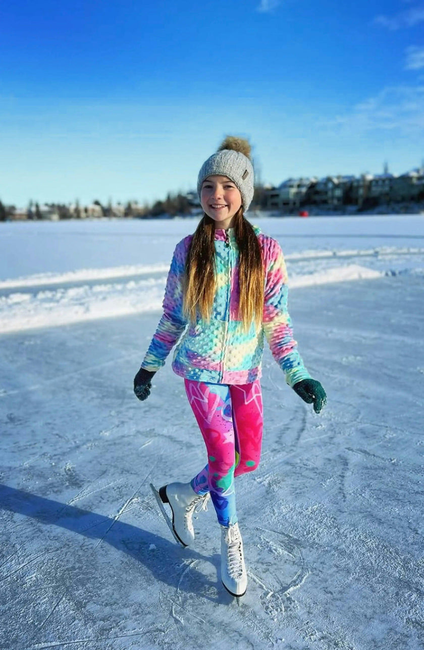 Minky Bubble Zip Hoodie - Tie Dye