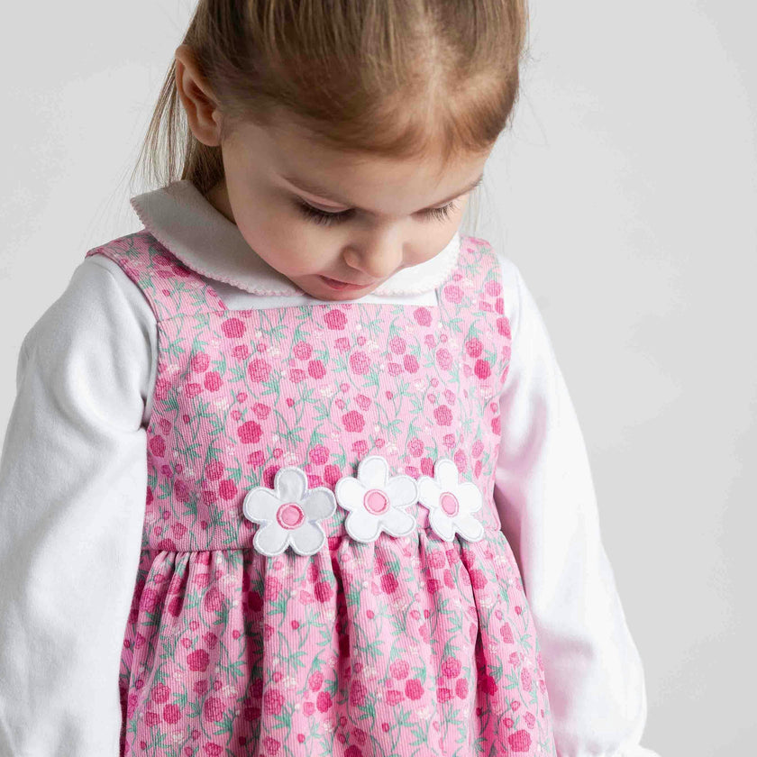 Floral Corduroy Jumper With Flowers