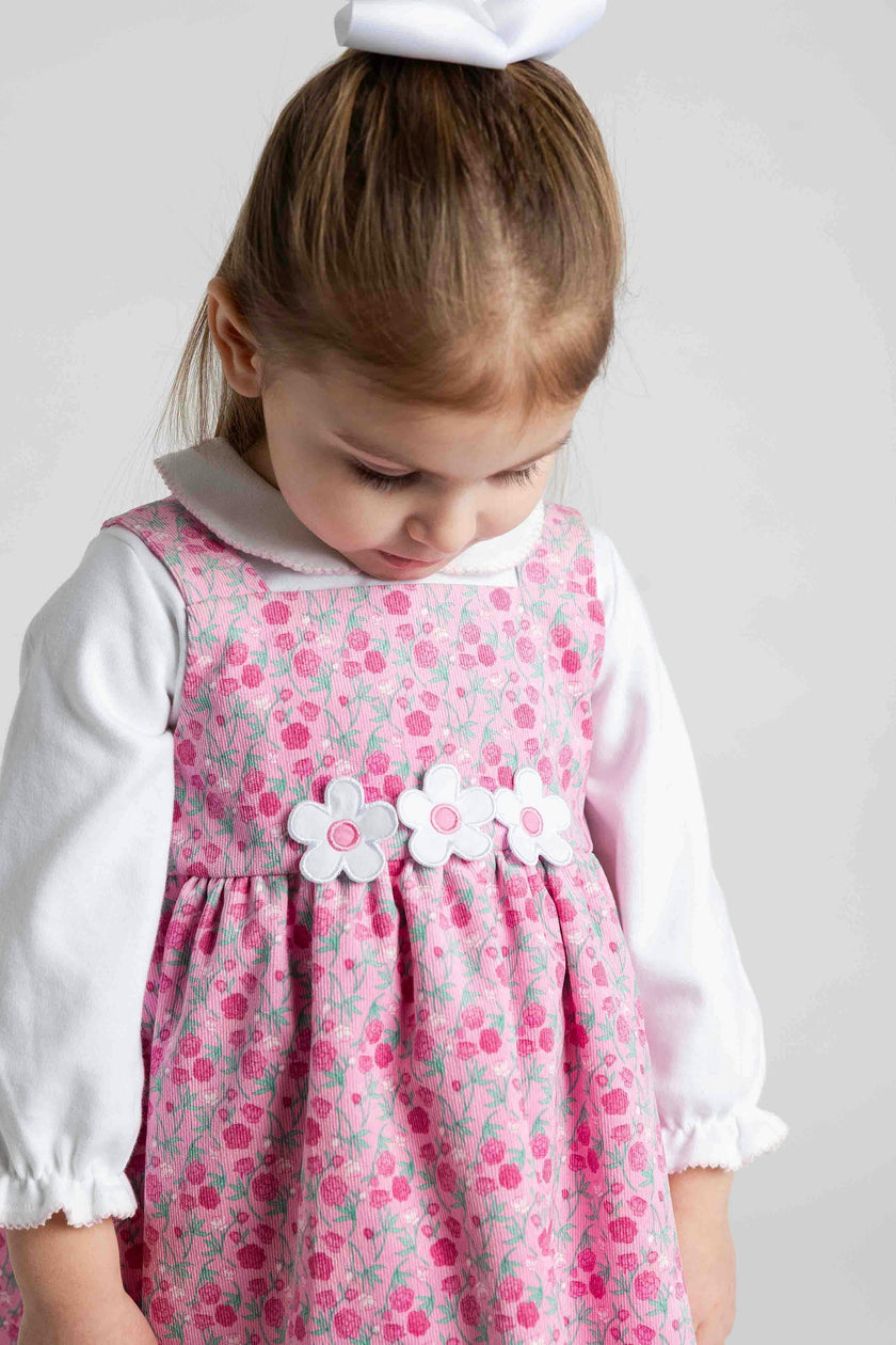 Floral Corduroy Jumper With Flowers