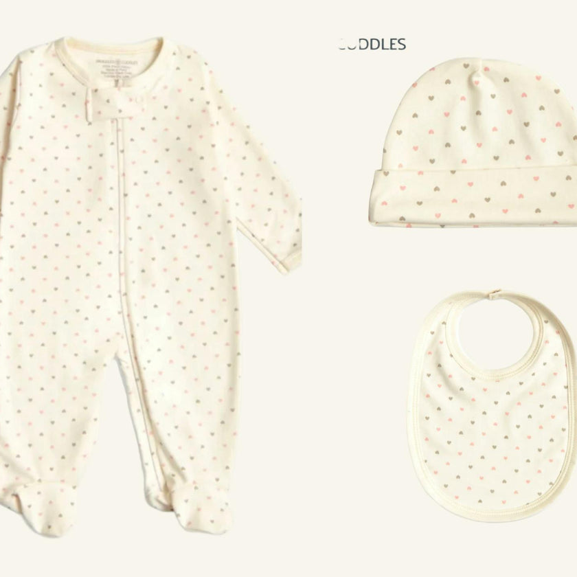 Pima Cotton 3-Piece Newborn Layette Set | Hypoallergenic Baby Gift Set