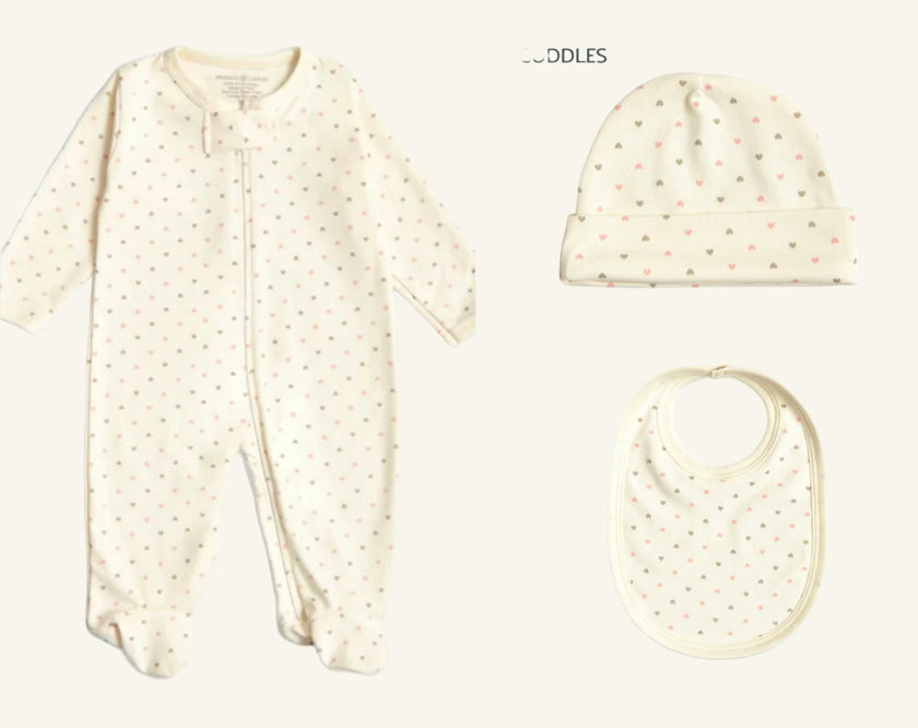 Pima Cotton 3-Piece Newborn Layette Set | Hypoallergenic Baby Gift Set