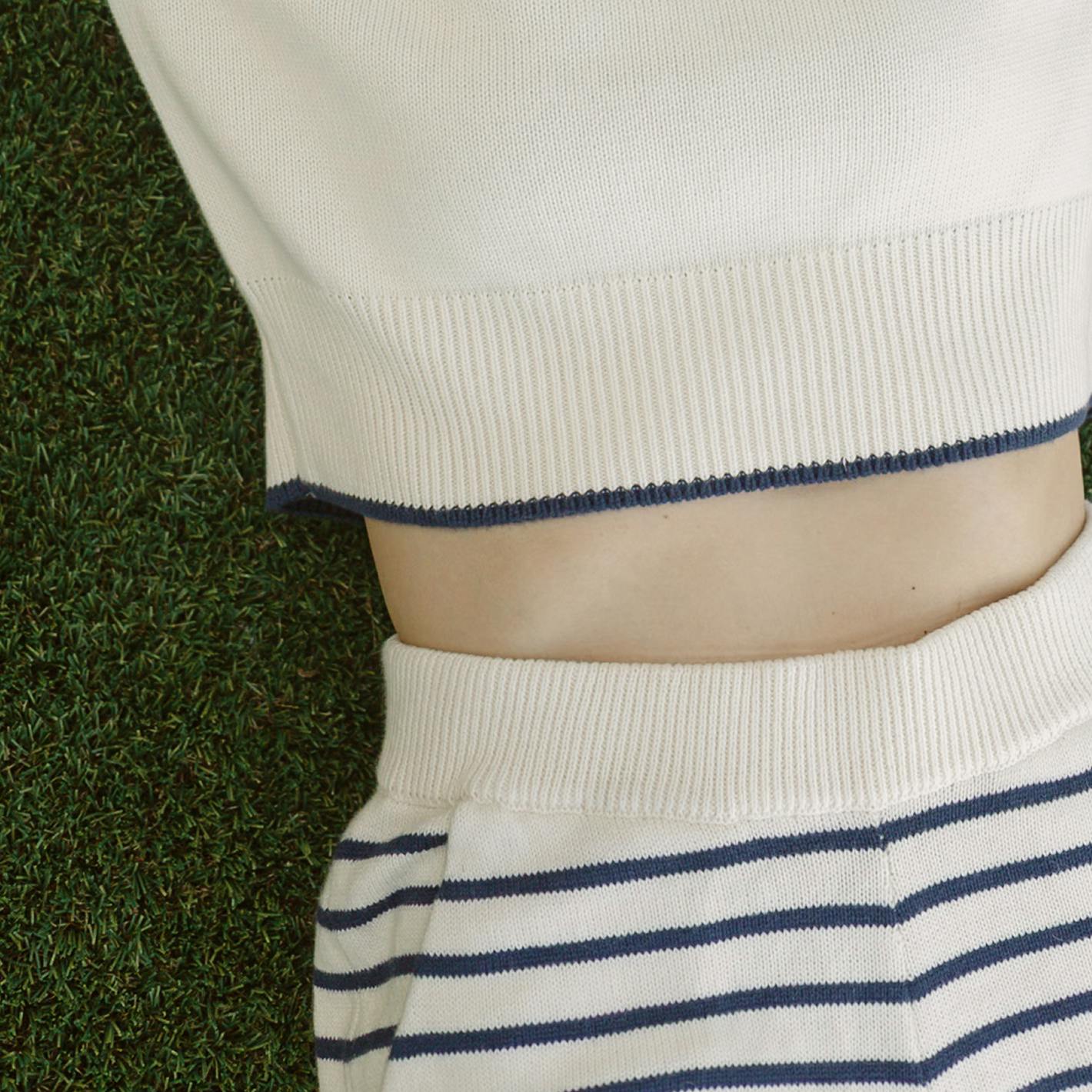 Women's Breton Stripe Knit Short