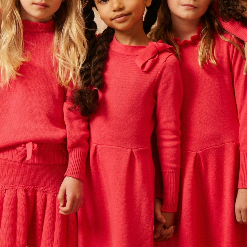 Bow Tie Dress | Raspberry