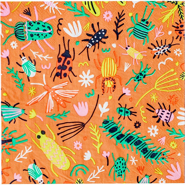 Backyard Bugs Bunches of Bugs Large Napkins