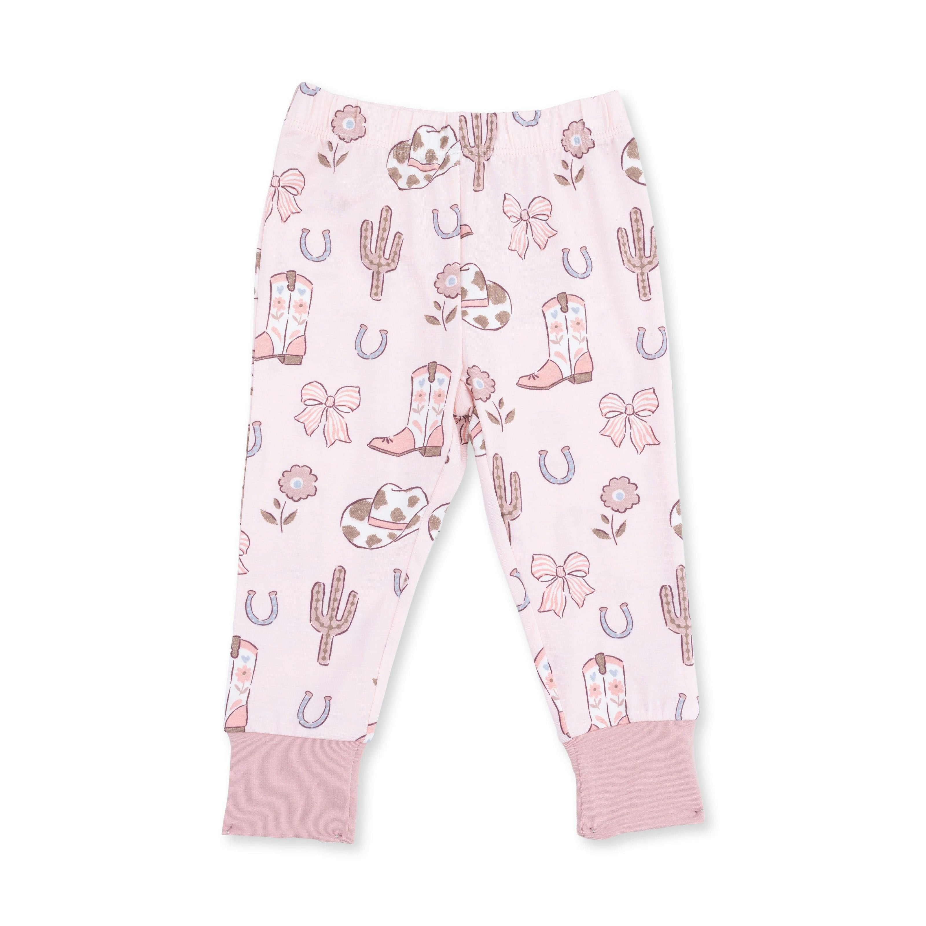 Cowgirl Boots and Bows - Long Sleeve Loungewear Set
