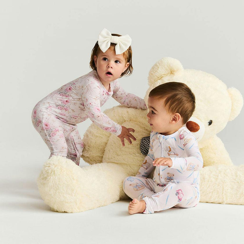 Oxford Footie Zippered One Piece
