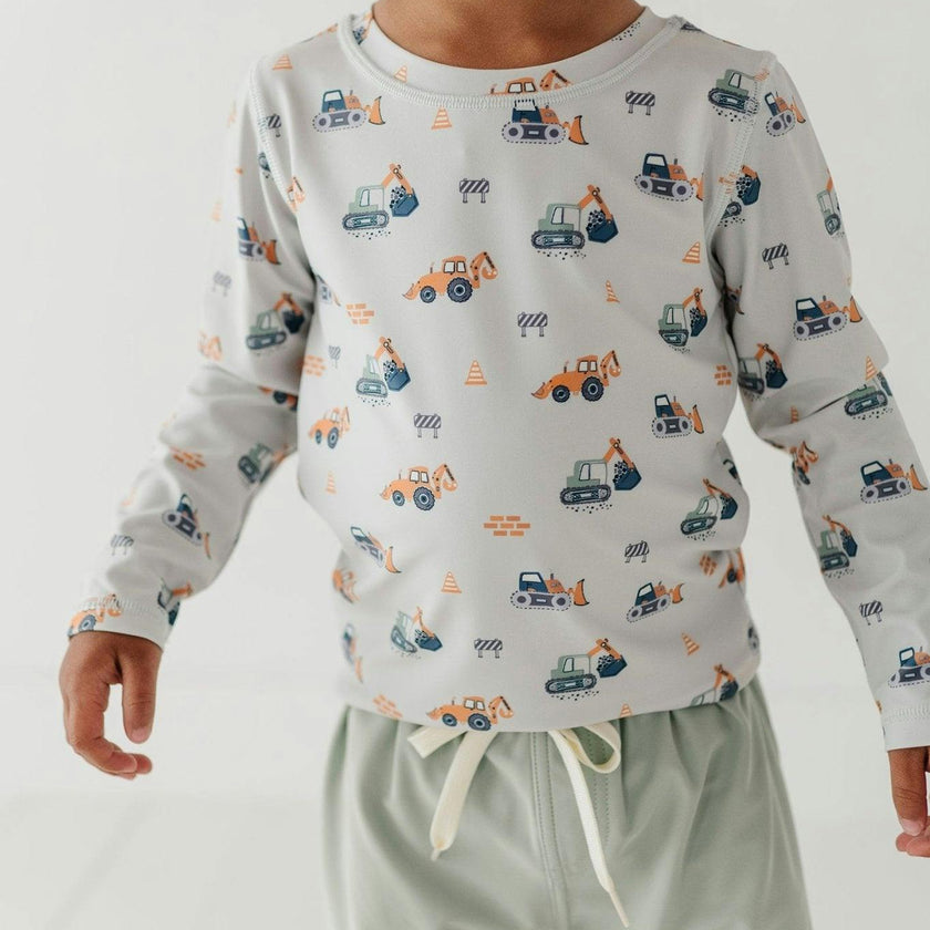 Boy's Long Sleeve Rash Guard Swim Shirt