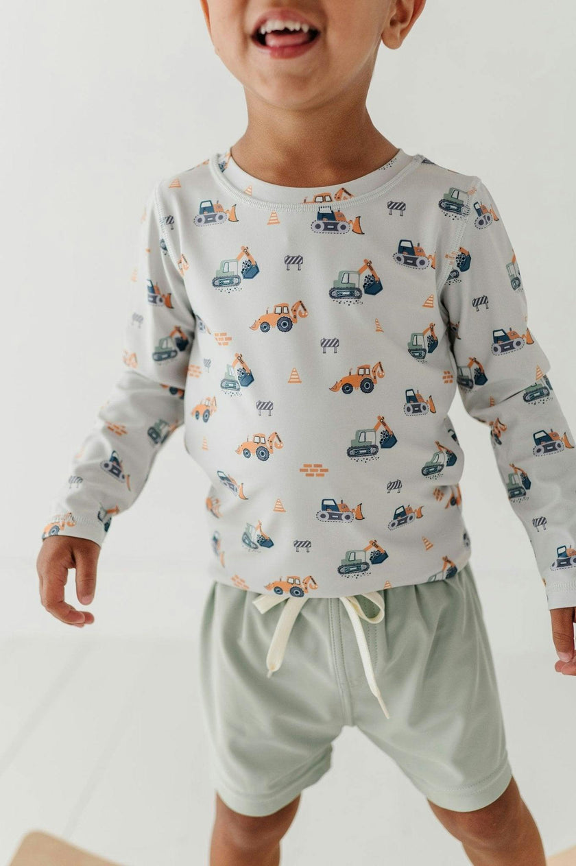 Boy's Long Sleeve Rash Guard Swim Shirt