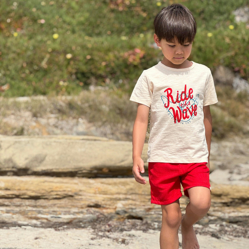 FALMOUTH RIDE THE WAVE Printed Tee