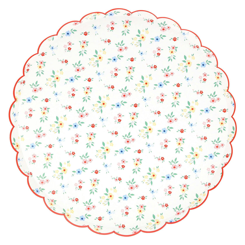 Ditsy Posy Scalloped Dinner Plates