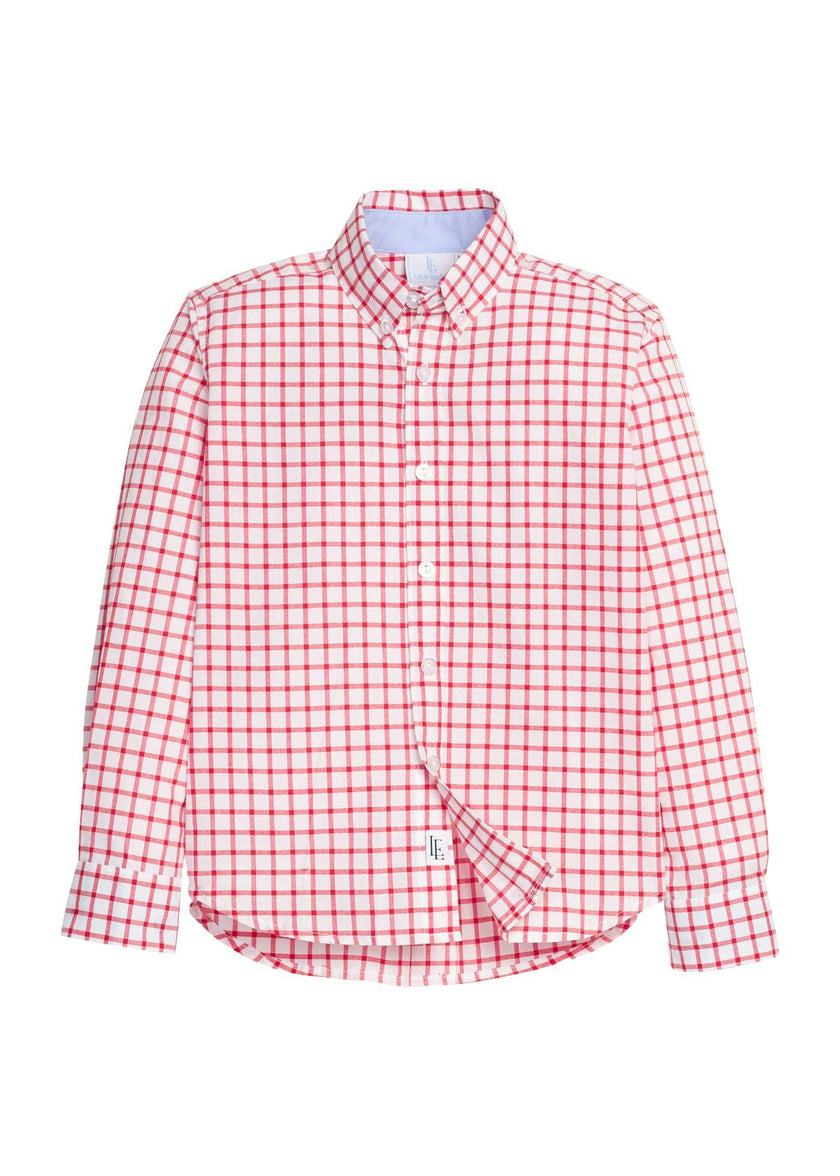 Button Down Shirt - Red Windowpane