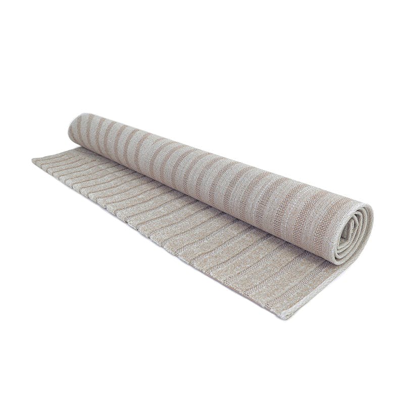 Mechanical Weave Embossed Velvet Rectangular Rug, Grey