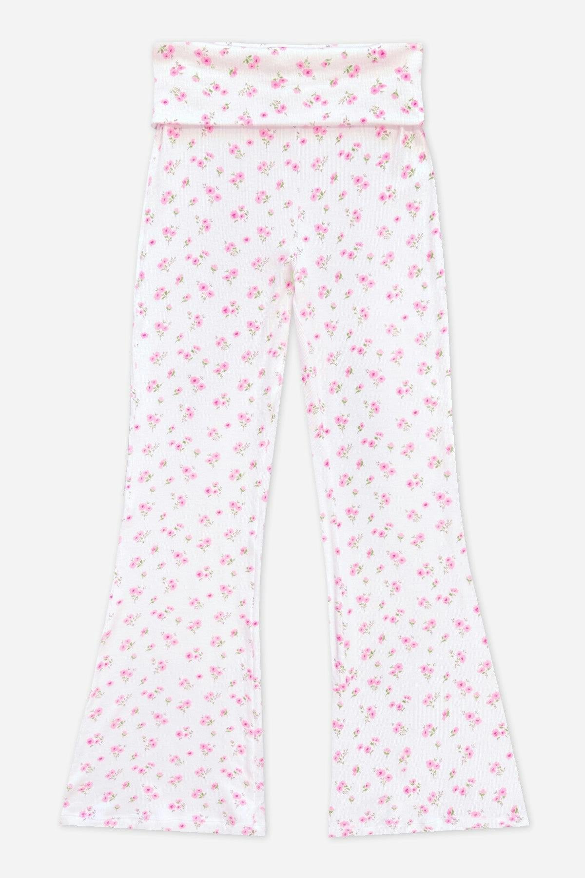 Foldover Rib Flare Legging