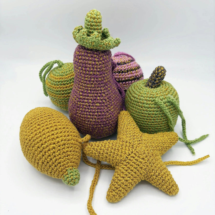 Crochet Christmas Tree Decorations Set