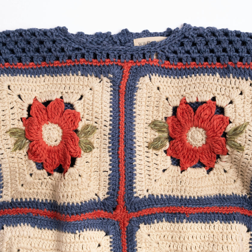 Patchwork Sweater in Wildberry Denim