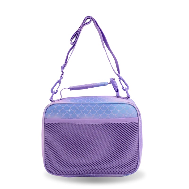 Cornelia Backpack with Lunch Bag and Pencil Case in Purple Mermaid