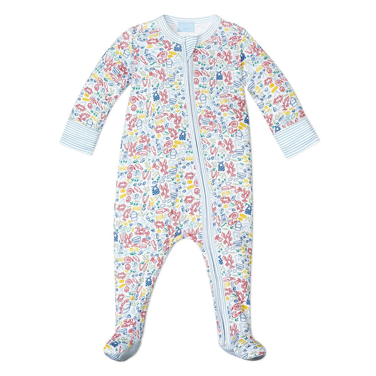 Lobster Bake Zip Baby Onesie