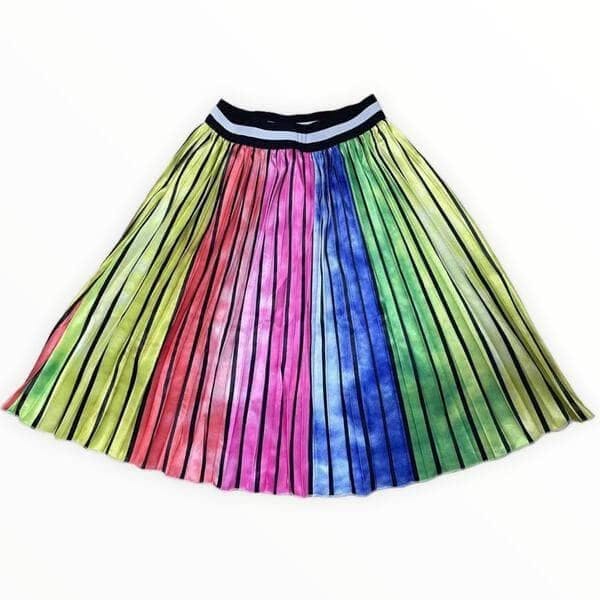 Ombre Stripe Midi Skirt