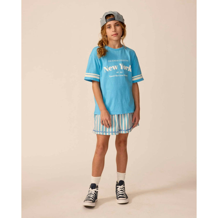 Flutter Shorts in Pink Cloud Stripe
