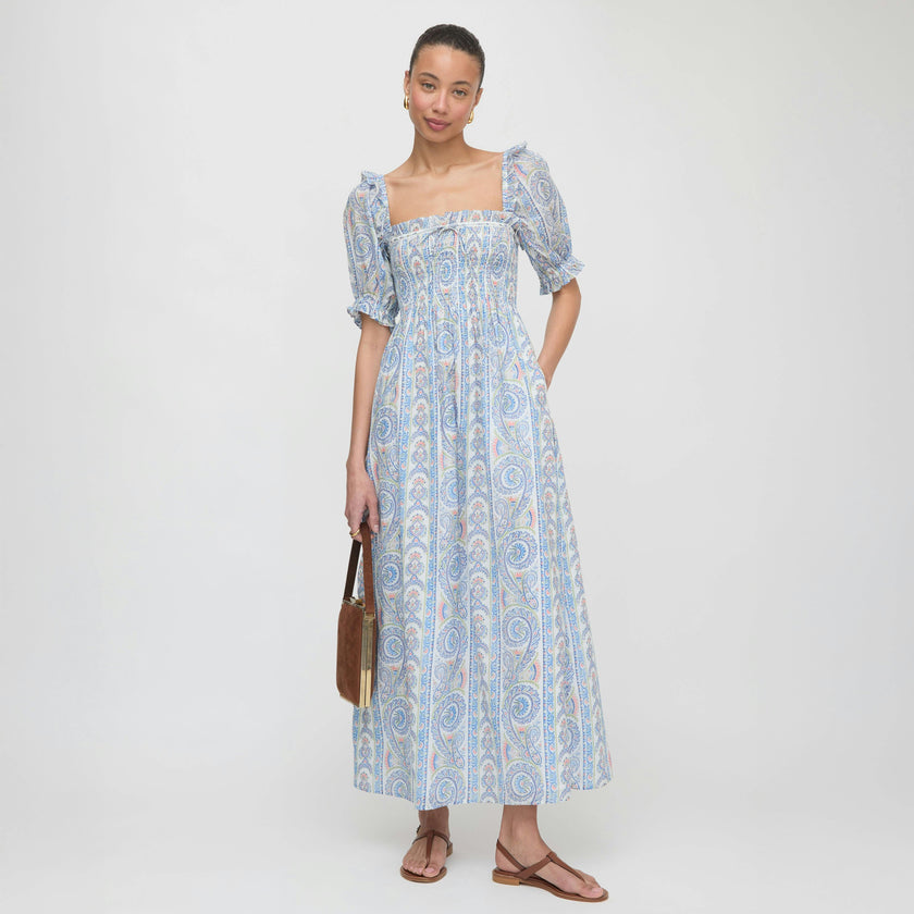 The Scarlett Nap Dress - Blue Corsica Paisley